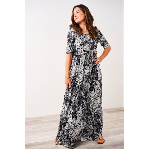 Latched Mama Front Knot Nursing Maxi Dress