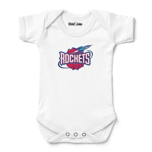 Newborn & Infant Houston Rockets Chad & Jake White Hardwood Classic Bodysuit