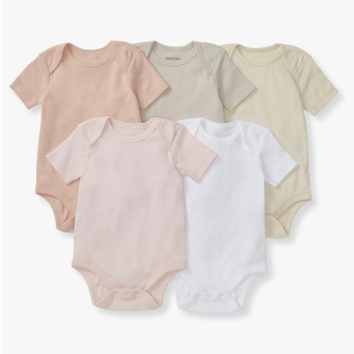 Burt's Bees Baby Bodysuits, Short Sleeve and Long Sleeve One-Pieces, 100% Organic Cotton