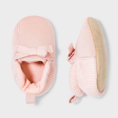 Baby Girls' Newborn Booties - Cloud Island™ Pink 3-6m