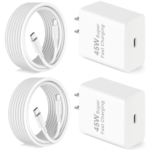 Pixel 10 9 8 7 6 Fast Charger, 2 Pack 45W USB C Super Fast Wall Charger Block with 10FT Long Type C Charging Cable Cord for Google Pixel 10/10 Pro/10 Pro XL/9/9a/9 Pro XL/Fold/8/8a/8 Pro/7/7 Pro/6/5/4
