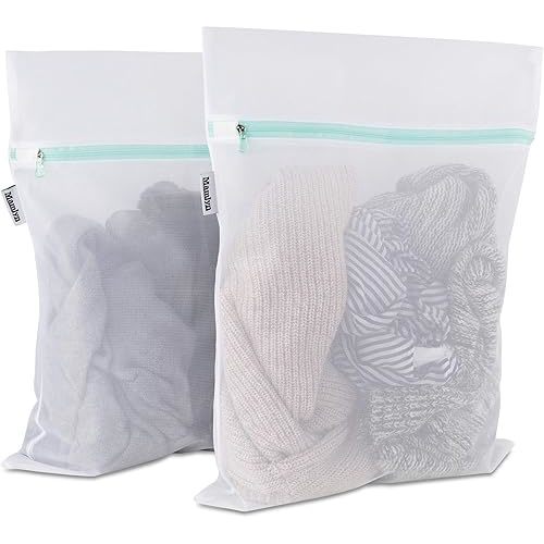 Mesh Laundry Bag for Delicates, Wash Bag for Underwear and Lingerie, Makeup Organizer Bag (2 Medium)