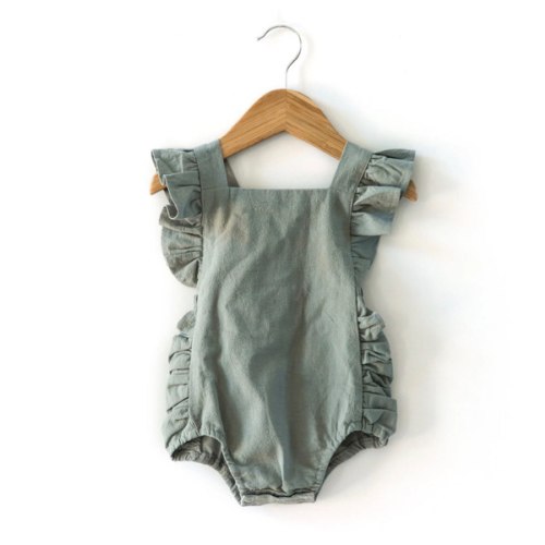 Evelyn Romper in Sage Green | Reverie Threads