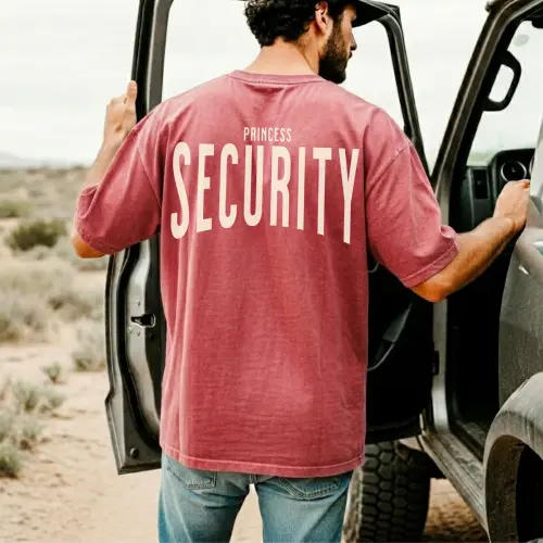 Princess Security Comfort Colors Funny Dad Shirt