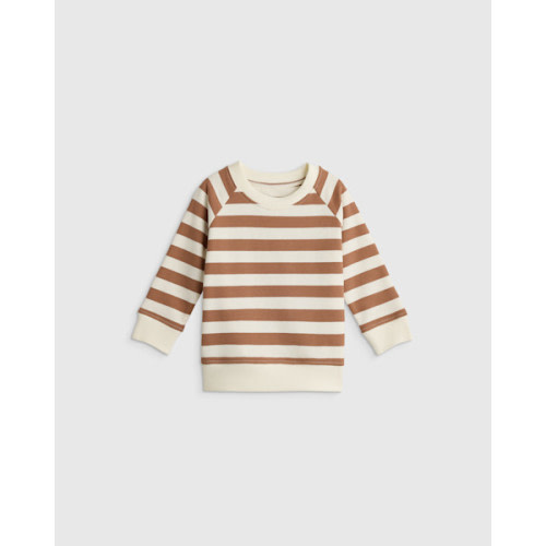 Organic Cotton French Terry Crew Neck Sweatshirt - Baby in Gray Jungle Cats