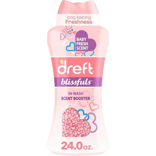 Dreft Blissfuls In-Wash Laundry Scent Booster Beads, Baby Fresh Scent, 24 oz