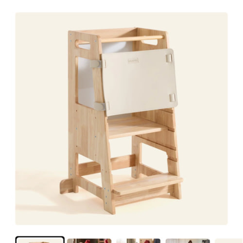 HARPPA Nordo | Safe & Stable Montessori Toddler Kitchen Wooden Tower - Perfect for Cooking & Learning, Counter Helper, Kitchen Tower, Gift for 2 Year Old