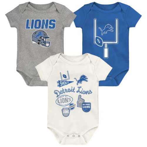 Detroit Lions Outerstuff Infant & Newborn Littlest Player Three-Piece Bodysuit Set