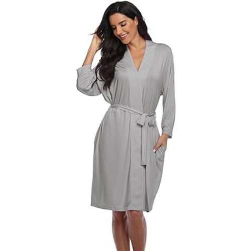 Super Shopping-zone Women's Robes Lightweight Kimono Robes Knit Bathrobes Soft Sleepwear Loungewear