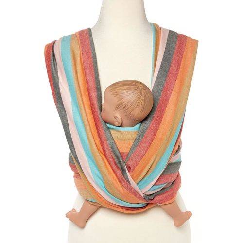 Hip Baby Wrap Woven Carrier for Infants and Toddlers - Perfect for Baby Shower, Sling, Wearing, and Nursing Cover (Sunset)