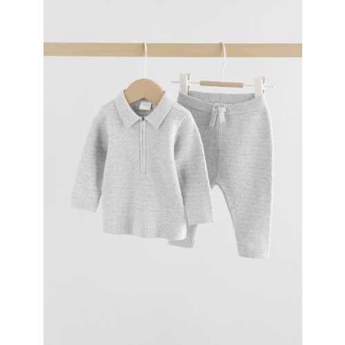 Grey Baby Knitted Jumper and Leggings Set (0mths-2yrs)