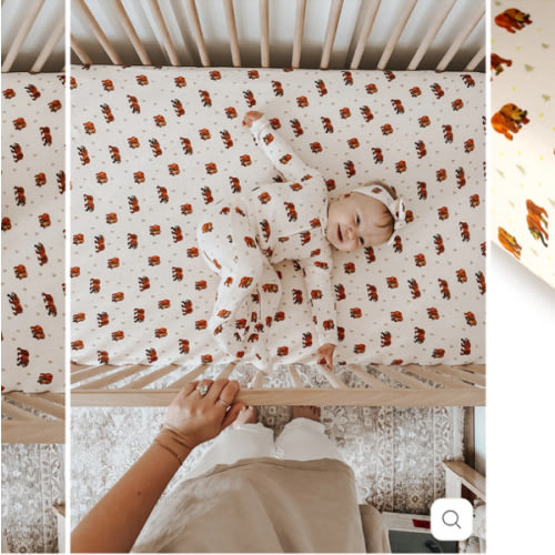 Organic Crib Sheets in Brown Bear – L'ovedbaby