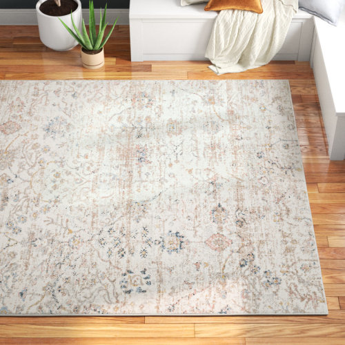 Kelly Clarkson Home Benfield Beige Machine Washable Area Rug & Reviews | Wayfair