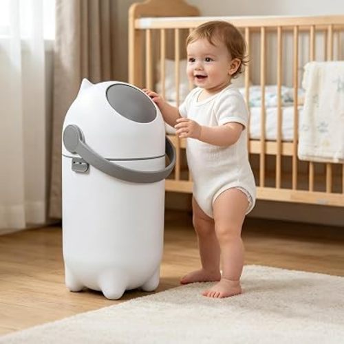 15 L Baby Diaper Pail with Airtight Lid, Odor Control Diaper Bin