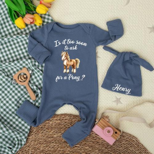 Is It Too Soon to Ask for a Pony Baby Bodysuit, Cute Horse Newborn Outfit, Cowgirl Baby Clothes, Cowboy Romper, Western Baby Shower Gift