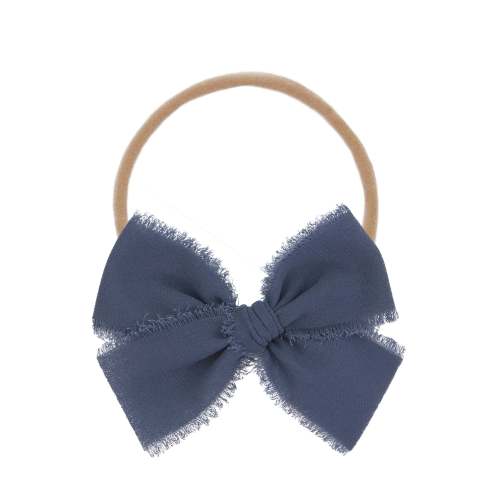 Chiffon Bow - Indigo Blue Headband