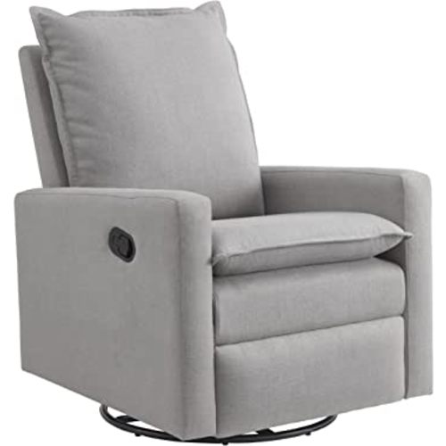 Oxford Baby Uptown Upholstered Swivel Glider and Recliner Nursery Chair, Gray