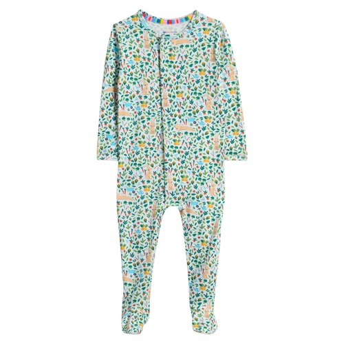 Bunny Garden Magnetic Footie, 3-6M