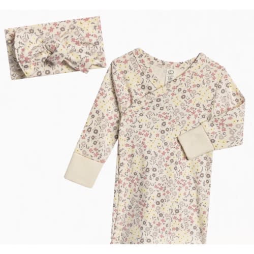 Kimono Gown and Bow Wrap Set