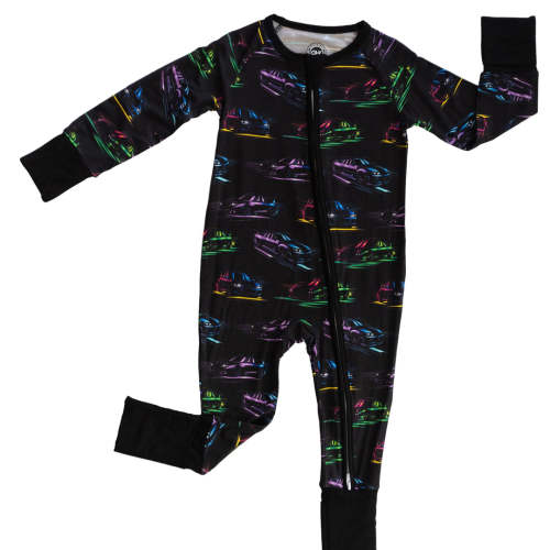 JDM Legends Bamboo Zipper Pajamas | Baby Car Pajamas – Gearhead Kids