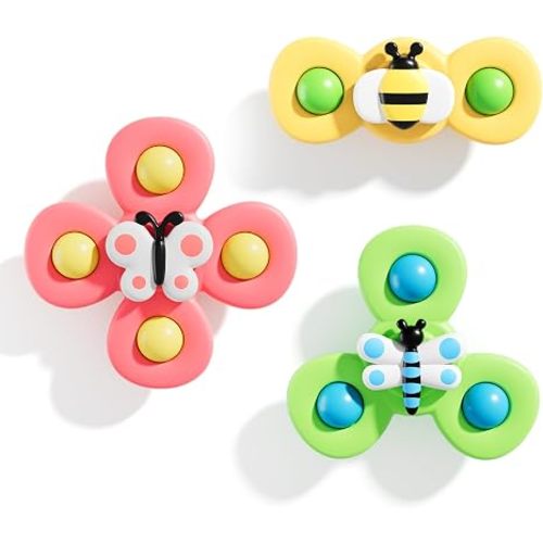 Suction Cup Spinner Airplane Travel Toys for 1 Year Old Boy Girl