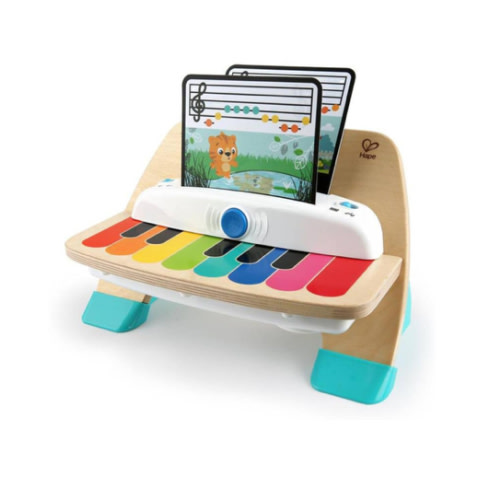 Magic Touch Wooden Toy Piano, Montessori Musical Learning Toy for 6mo+