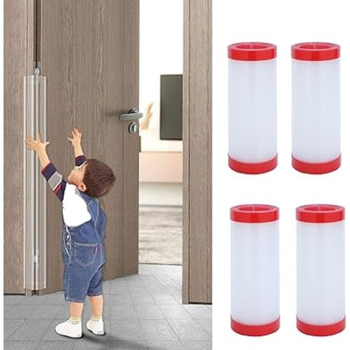 Angloria Baby Proofing Door Pinch Guard, Hinge Cover, Protector for Kids Finger Safety, Heavy Duty Jam Shield, Translucent