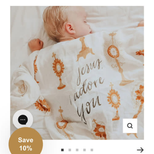 Monstrance Swaddle Blanket | Bamboo & Cotton