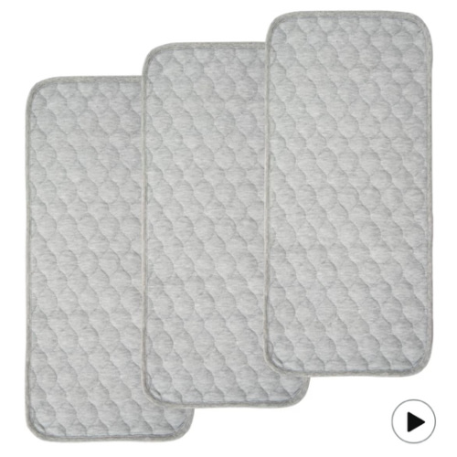 BlueSnail Quilted Thicker Waterproof Changing Pad Liners 3 Count(Gray 13” x 27”)