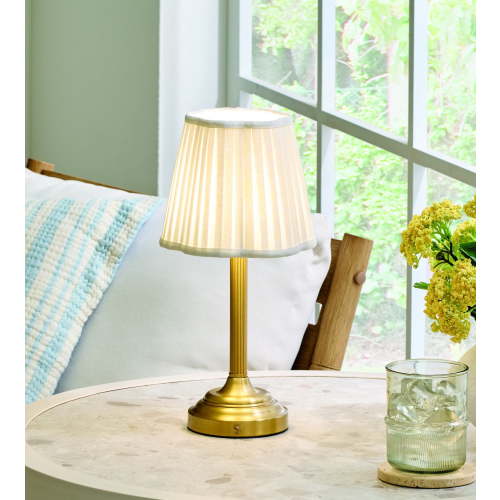 Better Homes & Gardens 13" White Shade Rechargeable Portable Lamp