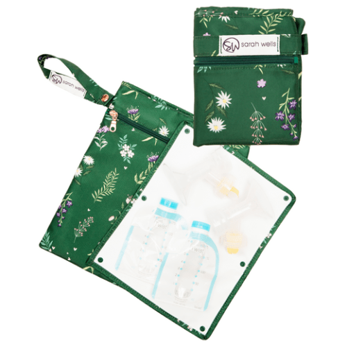 Pumparoo Wet Dry Bag with Staging Mat Olive You Waterproof and Portable Pumping Storage – Sarah Wells Bags