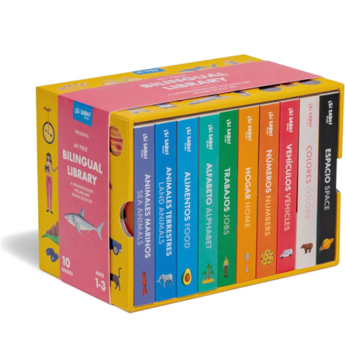 My First Bilingual Library: A Spanish-English Vocabulary Board Book Set of Colors, Numbers, Animals, ABCs, and More (Si Sabo Kids)