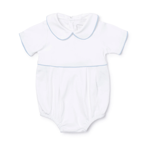Palmer Boys' Bubble - White w/ Light Blue Piping