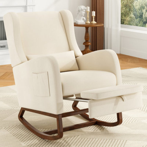 George Oliver Rubberwood Nursery Rocking Chair & Reviews | Wayfair