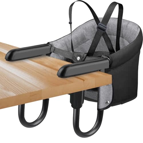 Hook On High Chair for Baby,Table High Chair Clip on,Portable high Chair for Chair at Table,Fold-Flat Storage Portable Baby Feeding Seat,Attach to Fast Table Chair Removable Seat for Travel and Home.