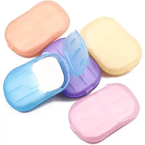 5 Boxes Colorful Disposable Soap Paper Hand Cleaner Fragrance Soap Paper for school Indoor, Outdoor, Travel, Camping Hiking, Travel, Foot Hand Care, Personal Care