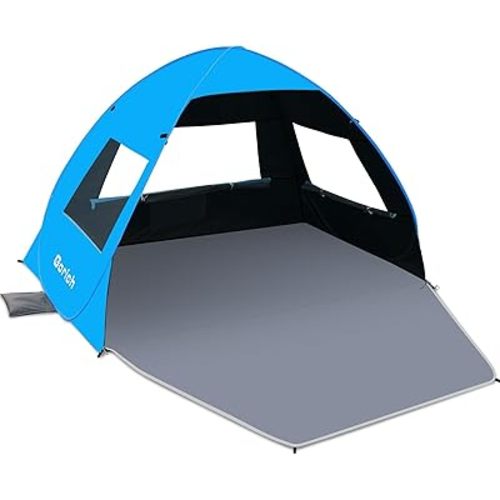 Gorich Easy Pop Up Beach Tent for 3-4 Person, UPF 50+ UV Protection Beach Umbrella Sun Shelter, Portable Lightweight Shade with Easy Foldable & Instant Setup