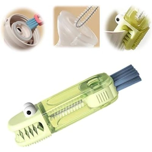 New 3 in 1 Cup Lid Cleaning Brush, Multifunctional Lid Cleaner Brush for Baby Bottle Gap Tight Spaces Cup, Portable Crevice Cleaning Brush Set