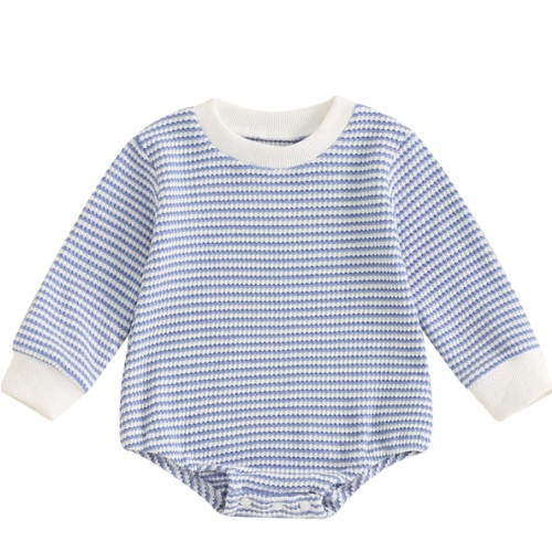 VISGOGO Unisex Baby Boy Girl Romper Waffle Newborn Infant Onesie Clothes Long Sleeve Bubble Oversized Romper Bodysuit Top