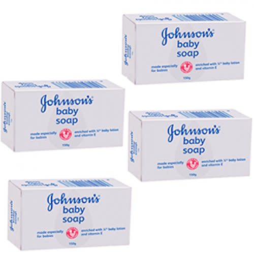 Johnson's & Johnson Baby Bar Soap White 100g. (Pack 4)