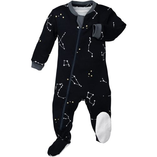 zippyjamz – Zipper Organic Sleeper Footed Onesies Sleeper Baby Pajamas with Inseam Zipper