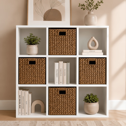 CLOUDREST PRO 9 Cube Storage Organizer, 11-Inch Cube Shelf Bookcase with Removable Back Panels, Horizontal or Vertical, White