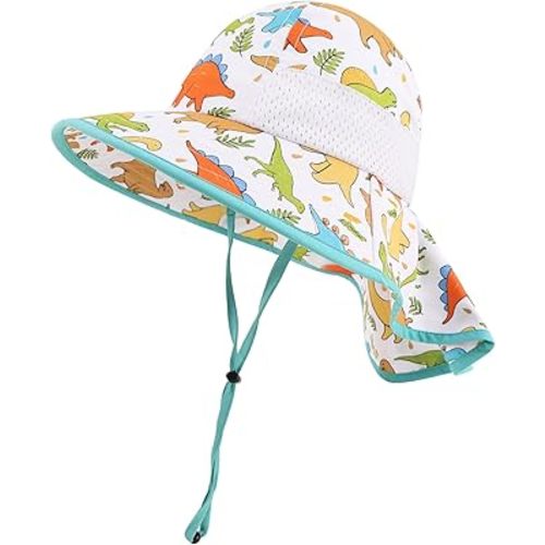Baby Sun Hat with Neck Flap for Sun Protection Toddler Beach Hat UPF 50+ Outdoors 0-6 Years Boys Girls