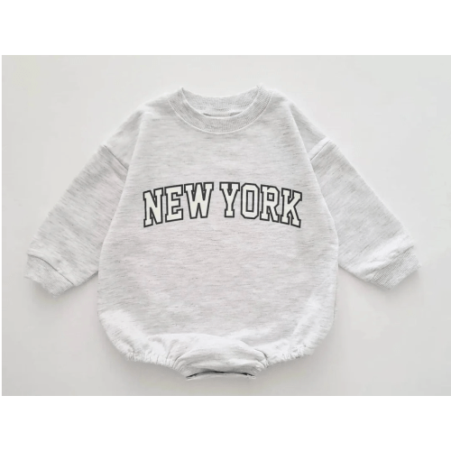 Baby New York Sweatshirt Romper – Teeny Mini Me | 6-12 months