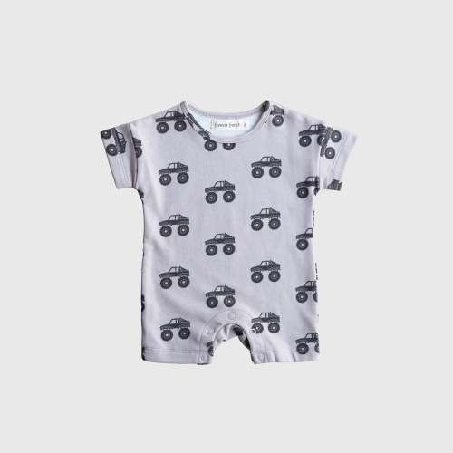French Terry Romper | Monster Truck
