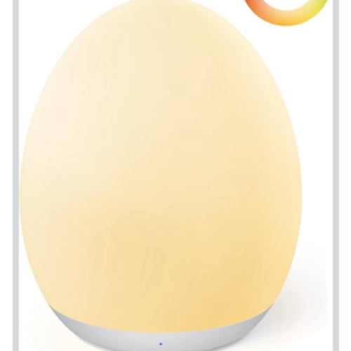 JolyWell Night Light for Kids, Baby Night Light with 7 Colors Changing Mode & Stepless Dimming, Nursery Night Light BPA Free,Rechargeable Egg Night Light for Breastfeeding 1h Timer & Touch Control