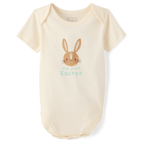 Baby First Easter Graphic Bodysuit - Cream