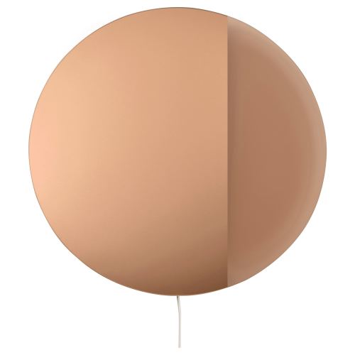 VARMBLIXT LED wall/mirror lamp - dimmable/bronze color round