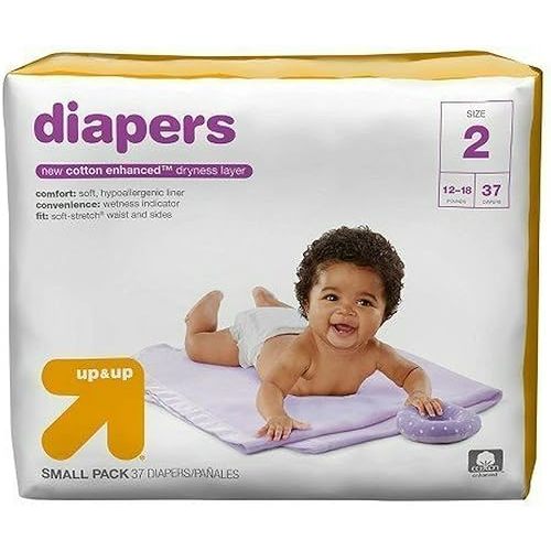 Up & Up Diapers (Size 2 (37 Count) 12-18 lbs)