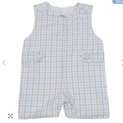 Blue/Tan Plaid Jon Jon